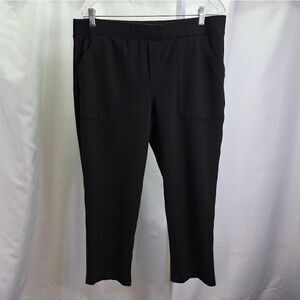 Democracy Black Cropped Leg Pull On Pants Size XL